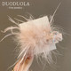 2025 new super fairy sweet feather rhinestone hair clip hair clip side clip atmosphere headdress women's bangs clip
