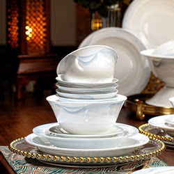 High-Temperature High-Brightness White Porcelain Bowl, Jingdezhen Rice Bowl, Household 2026 New Model Ceramic Tableware Set, Housewarming Bowl
