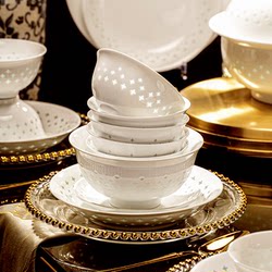 High-Temperature Ceramic Rice Bowl for Home Use, 2026 New Model, Jingdezhen High-White Exquisite Porcelain Bowl and Plate Dinnerware Set for Housewarming