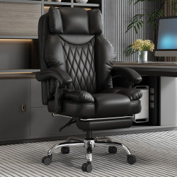 Computer Chair for Home Use, Comfortable for Long Sitting, Office Chair with Adjustable Height and Reclining Feature, Ergonomic Office Chair, Leisure Executive Chair