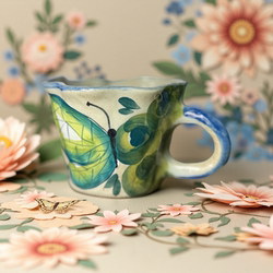 Jingdezhen Traditional Pottery Clay High-Temperature Underglaze Color Fully Hand-Painted Creative High-Value Coffee Cup 2026 New Model Water Cup