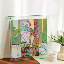 French-Style Vintage Botanical Acrylic Decorative Painting for Living Room, Dining Room, and Bedroom, Abstract Art with Contrasting Colors