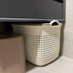 Dirty Clothes Basket, Waterproof Clothes Storage Basket, Household Laundry Basket, Imitation Rattan, Large Capacity, Bathroom, Bedroom