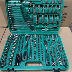 German Quality 216-Piece Auto Repair Kit Multi-Functional Socket Wrench Tool Set Pipe Ratchet Wrench for Car Repair