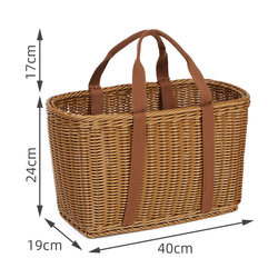 Trendy Outdoor Large Rattan-Like Picnic Basket, Shopping Basket, Fruit Basket, Picking Basket