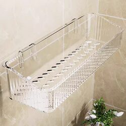 Bathroom Storage Rack, Bathroom Toilet Washroom, No-Drill Wall-Mounted Washstand, Wall-Mounted Cosmetics Storage Shelf