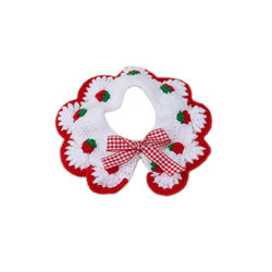 Cat collar, handmade woolen knitted strawberry cherry collar, cute scarf, dog Teddy, pet supplies and clothing