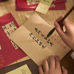 New direct selling early foam letter paper set, happy years series, Chinese style literary and artistic blessing letters, handwritten