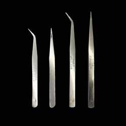 New direct selling 12.5/14.5cm tweezers pointed curved tweezers thickened straight tweezers stainless steel elbow tweezers