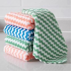Kitchen Striped Small Cleaning Cloth, Household Absorbent Cloth, Thick Cleaning Cloth, Dishwashing Cloth, Table Wiping Cloth, Hand Wiping Cloth