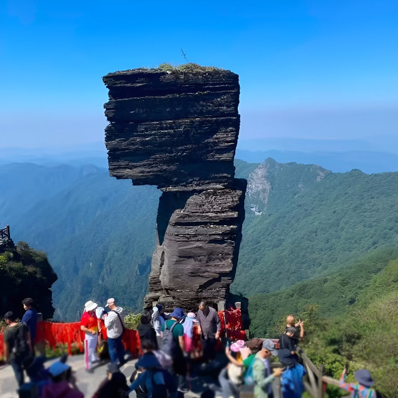 8人小团贵州旅游纯玩6天5晚黄果树西江苗寨小七孔梵净山亲子避暑