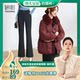 Yanying middle-aged and elderly warm and stylish winter tops and cotton-padded jackets/slightly raised velvet pants