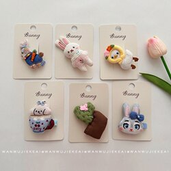 New Cute Animal 3D Children's Hair Clips for Girls, Cotton-Filled Fabric, Sweet Baby Hair Clips for Side Bangs