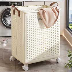 Dirty Laundry Basket for Bathroom, Large Capacity Storage Bin for Clothes, Foldable Laundry Basket for Home Use