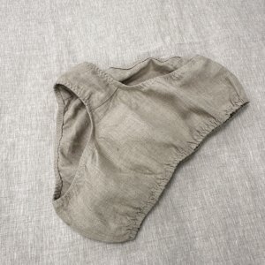 
Pure hemp double rain dew briefs for women, medium and high waist, antibacterial and comfortable, this cloth bag is elastic