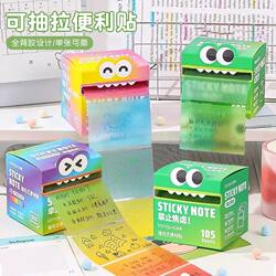 Pull-Out Dopamine Sticky Notes, Quick-Drying, Non-Staining, Tear-Off Without Leaving Marks, Sticky, Transparent Sticky Notes for Students