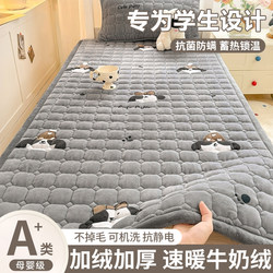 Student Dormitory Winter Milk Velvet Mattress Pad Soft Cushion Fleece-Lined Bed Sheet Thickened Single Bed Mat Blanket Mattress