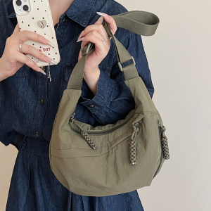 Crossbody bag women's bag 2025 new dumpling bag women's large capacity bag women commuting one-shoulder sports versatile dumpling bag women