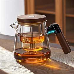 Elegant Cup Glass Teapot Household One-Person Drinking Tea Water Separation Push-Type One-Click Filter Tea Cup Tea Set