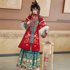 
Zai Shiqi_Yunjin Yingcai Original Ming-made Yunjian Hanfu Women's 2025 New Winter Thickened Long Gown Horse Face Skirt