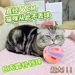 5cm Cat Toy Ball with Bell, Extra Large Sound-Making Boredom-Relief Self-Entertainment Tool, Cat Toy Self-Entertainment Teasing Ball