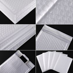 White pearlescent film bubble envelope bag express packaging bag bubble film clothing packaging waterproof shock bag thickened