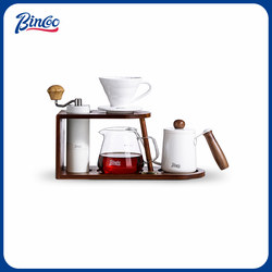 Bincoo Hand-Brewed Coffee Pot Set, Coffee Utensil Storage Rack, Filter Sharing Pot, Hand Grinder Storage Stand, Filter Cup