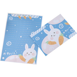 Wenwen Stationery Japanese and Korean Cute Cartoon Bunny Letter Paper Set Event Love Letter Letterhead Can Be Customized