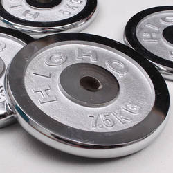 Electroplated Pure Iron Barbell Dumbbell Plates for Home Fitness, Dormitory Gym, Weight Increase Discs 5 7.5 10 15 20kg