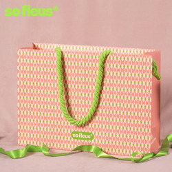 Sofleus Gift Bag Birthday Gift Bag Pink Green Chinese Valentine's Day Packaging Bag Paper Bag Handbag
