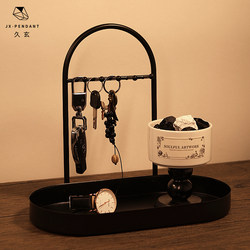 Entrance Decoration, Key Storage Ornament, Decorative High-End Niche Housewarming Gift, Antique-Style Shoe Cabinet