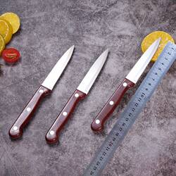 Imitation Wood Grain Handle Household Fruit Knife Multi-Functional Portable Kitchen Knife Stainless Steel Paring Knife for Cutting Fruits