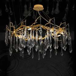 New light luxury crystal lamp living room bedroom chandelier creative personality restaurant bar restaurant crystal chandelier
