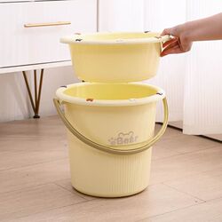 Cartoon bucket household large handle plastic thickened water storage bucket mop large bucket round bucket