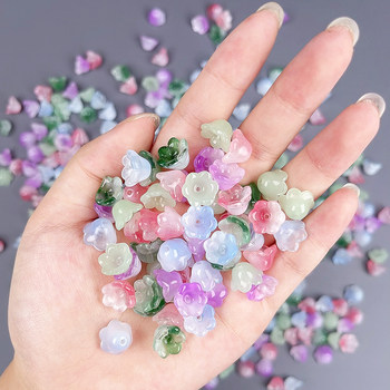 Lily of the Valley Flower Glazed Imitation Jade Pendant Beaded Hair Pin Hair Jewelry Pendant Ancient Style Clothing Diy Accessories Bracelet