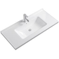 Lingye Bathroom Semi-Embedded Integrated Ceramic Basin Washbasin Single Basin Bathroom Counter Basin Toilet Basin
