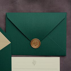 Dark green aesthetic small fresh romantic envelope fire lacquer stationery set retro literary universal confession Valentine's Day