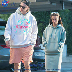 NASA Manchester City Home Jersey No.9 Harland Same Sweatshirt Men's Autumn Football Clothes Youth Fleece Jacket