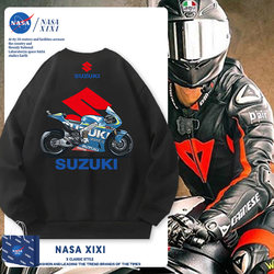 Nasa Suzuki Motorcycle Sweatshirt for Men 2025 Autumn and Winter New Style Motorcycle Enthusiast Clothing Jacket