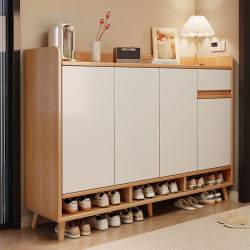 Shoe Cabinet and Storage Cabinet Integrated Against the Wall, Entryway Cabinet, Home Entrance Hallway Storage Cabinet, Indoor Large-Capacity Shoe Rack