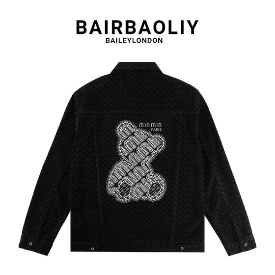 
BAIRBAOLIY Exquisite Bear Joint Model Small Fragrance Jacquard High-Level Light Luxury Slim Version Jacket Men's Jacket