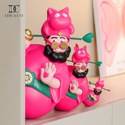 Aidike Four Happiness God of Wealth Tumbler Figurine Ornament for Attracting Wealth, Opening Business Blessings, Gift for New House, Housewarming Decoration