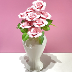 Yaoqin - Original Jingdezhen Handmade Ceramic Flower Ornament, Chinese Style Ornament, Housewarming Gift for Elders, Wedding Gift