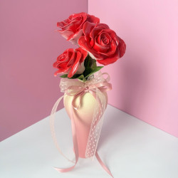 Rose Appointment—Original Jingdezhen Handmade Ceramic Flower Ornaments Holiday Birthday Housewarming Gift