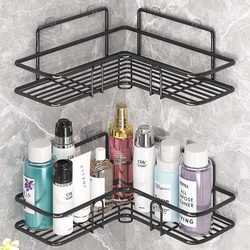 Bathroom bathroom triangle storage rack without punching wall storage rack storage basket toilet wall-mounted shelf corner
