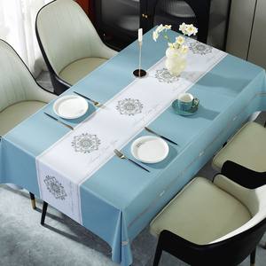 New tablecloth waterproof, anti-scald and anti-oil, wash-free table cloth ins girly heart pvc coffee table table mat tablecloth desk