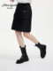 Mrs.Gerbi autumn and winter functional style workwear pocket cotton short skirt for women with belt straight versatile skirt