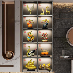 Wine Cabinet Decorations and Ornaments, Light Luxury High-End Living Room 2026 New Model Set, Home Tv Glass Cabinet with Open Shelves