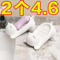 Cartoon cat plastic soap box creative cute bathroom soap box shelf wash basin bathroom drain