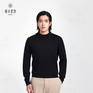 
Front needle and back thread 100% pure cashmere men's cashmere sweater half turtleneck autumn and winter warm and thick business men's inner wear